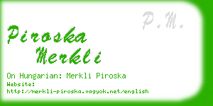 piroska merkli business card